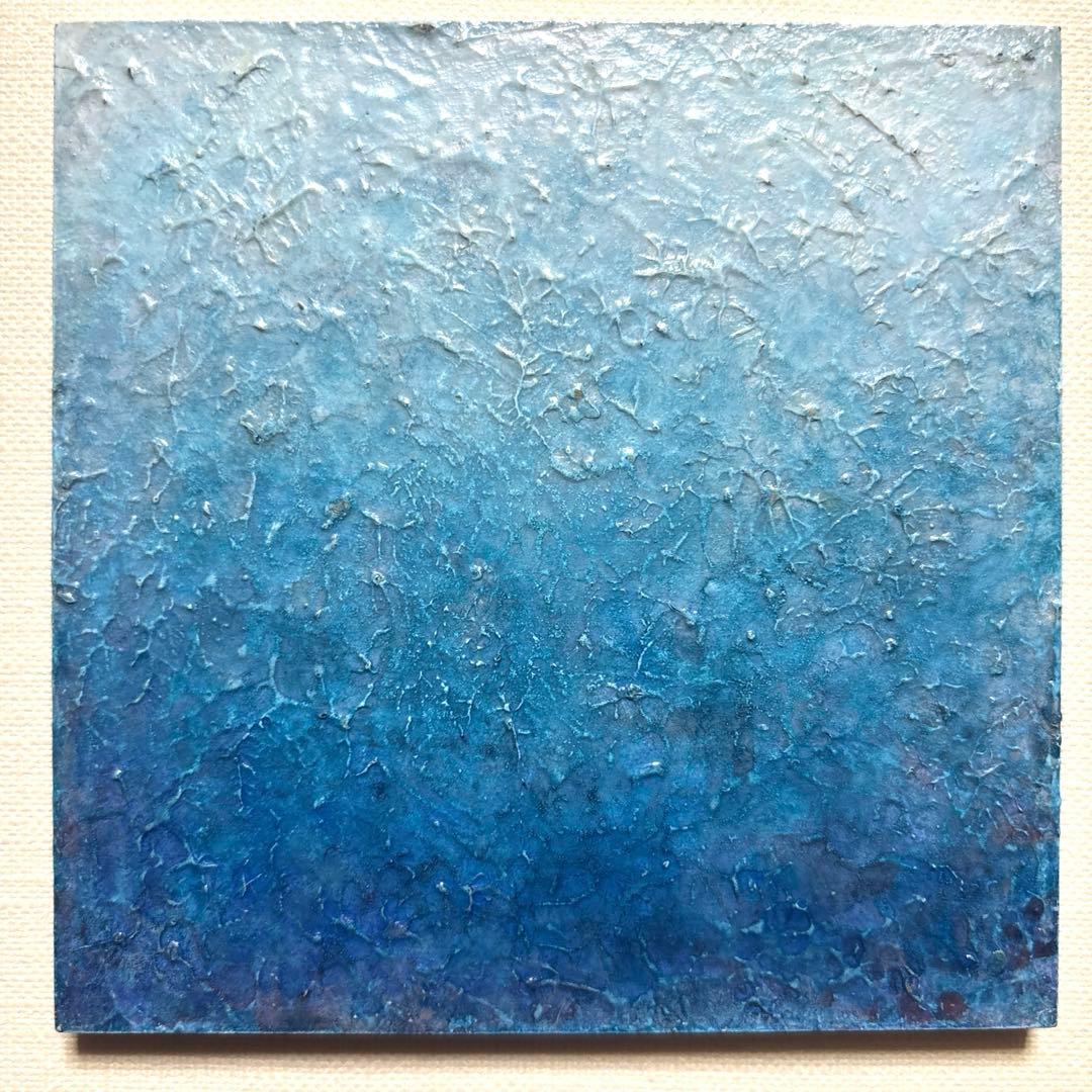 プルシャンブルーとパープルの抽象画 ✳︎ アクリル画 原画 抽象画