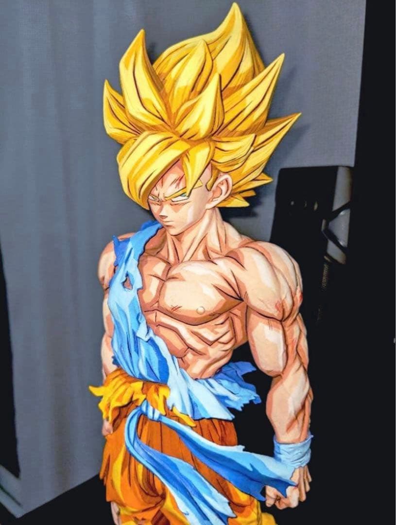 リペイント　ドラゴンボール　SMSP 超サイヤ人　孫悟空　2D 二次元彩色 SMSP 孫悟空 二次元彩色 改修 スーパーサイヤ人原画再現 フィギュア 塗