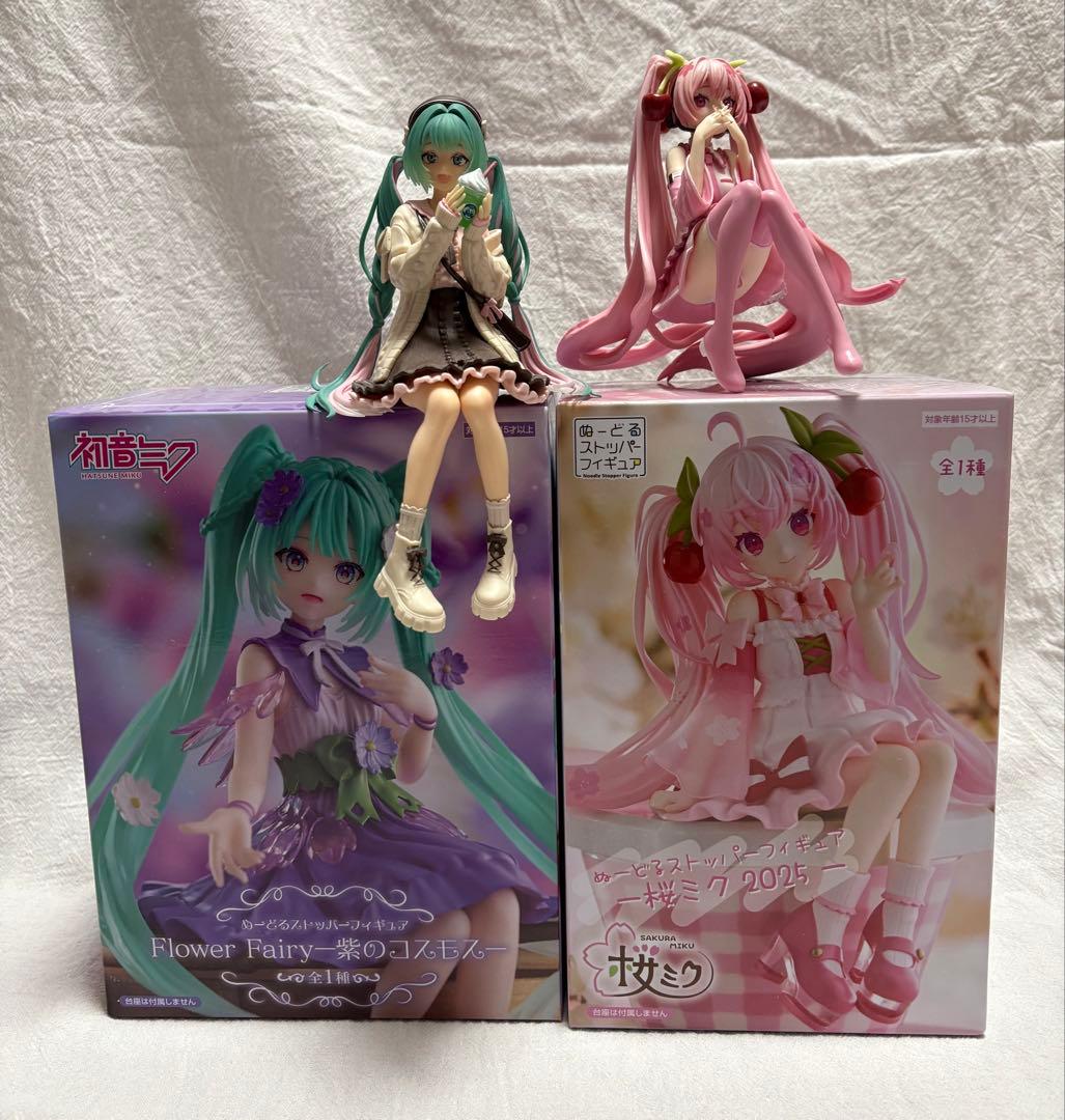 初音ミク 桜ミク ぬーどるストッパーフィギュア 4種 まとめセット