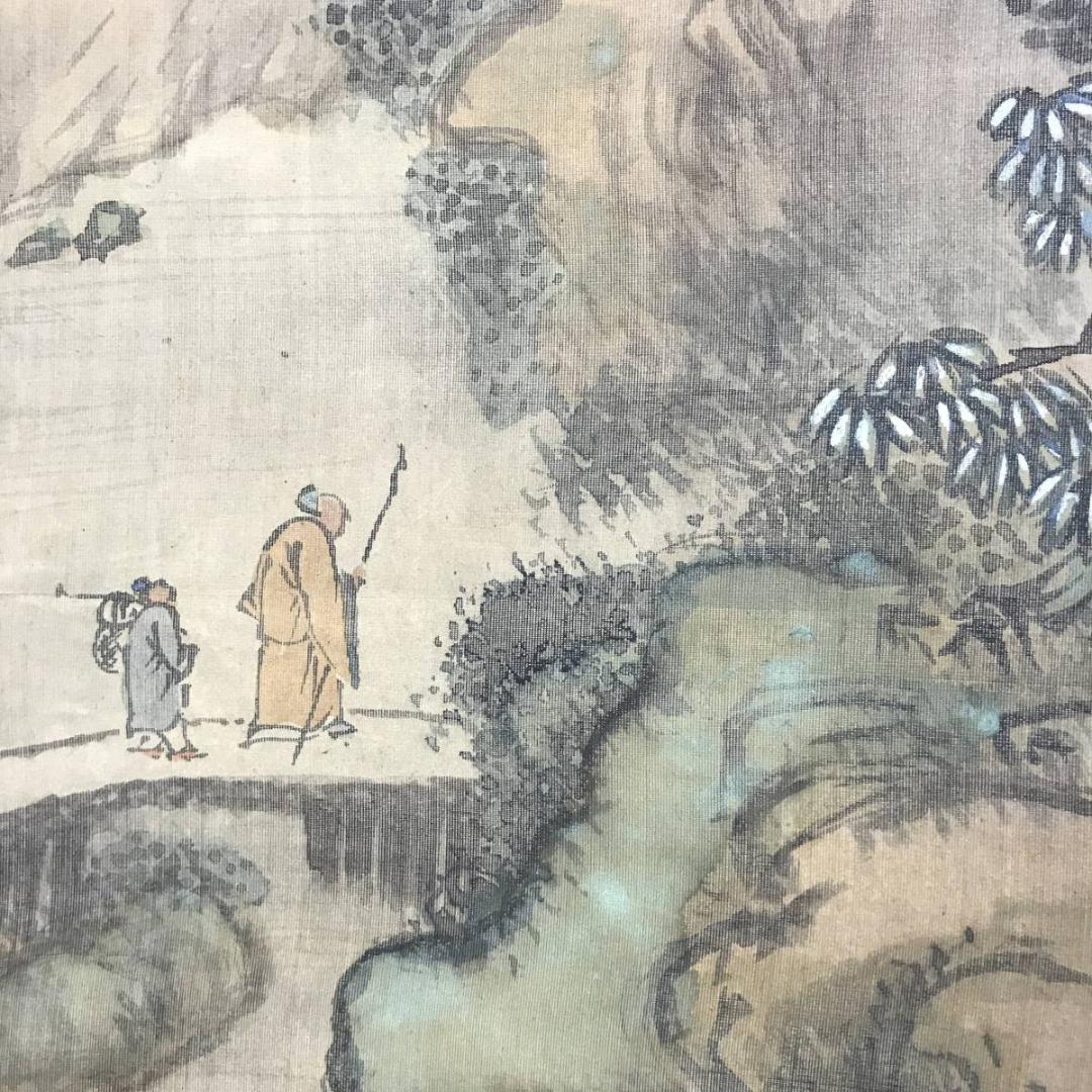 水墨画 山水画 手描き 巻物 谷文晁作 谷文晁 山水図｜古美術・掛け軸の