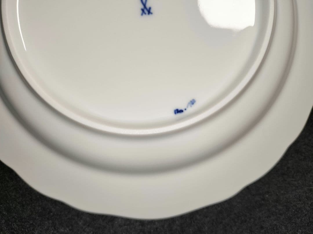少々難あり《18cm》一級品 Meissen マイセン 朱金オニオン プレート皿