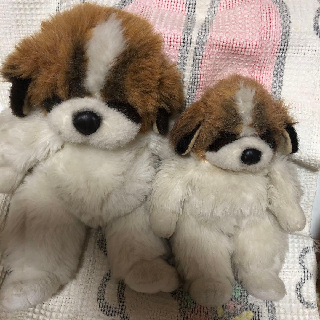オリエンタルトーイ セントバーナード ぬいぐるみ 2コセット 中古品