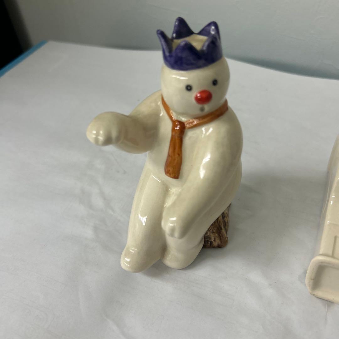 ロイヤル ドルトン 雪だるまとピアノ型置物のセット