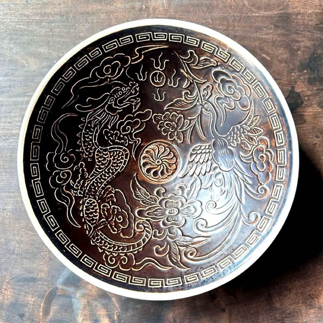 黒金釉　定窯　龍文　鳳凰文　陽刻　宋代　中国美術　古美術　中国古玩　骨董 楽天市場】骨董○琉球焼色絵陽刻鳳凰文大壺○浮彫 | 江戸時代頃-19世紀