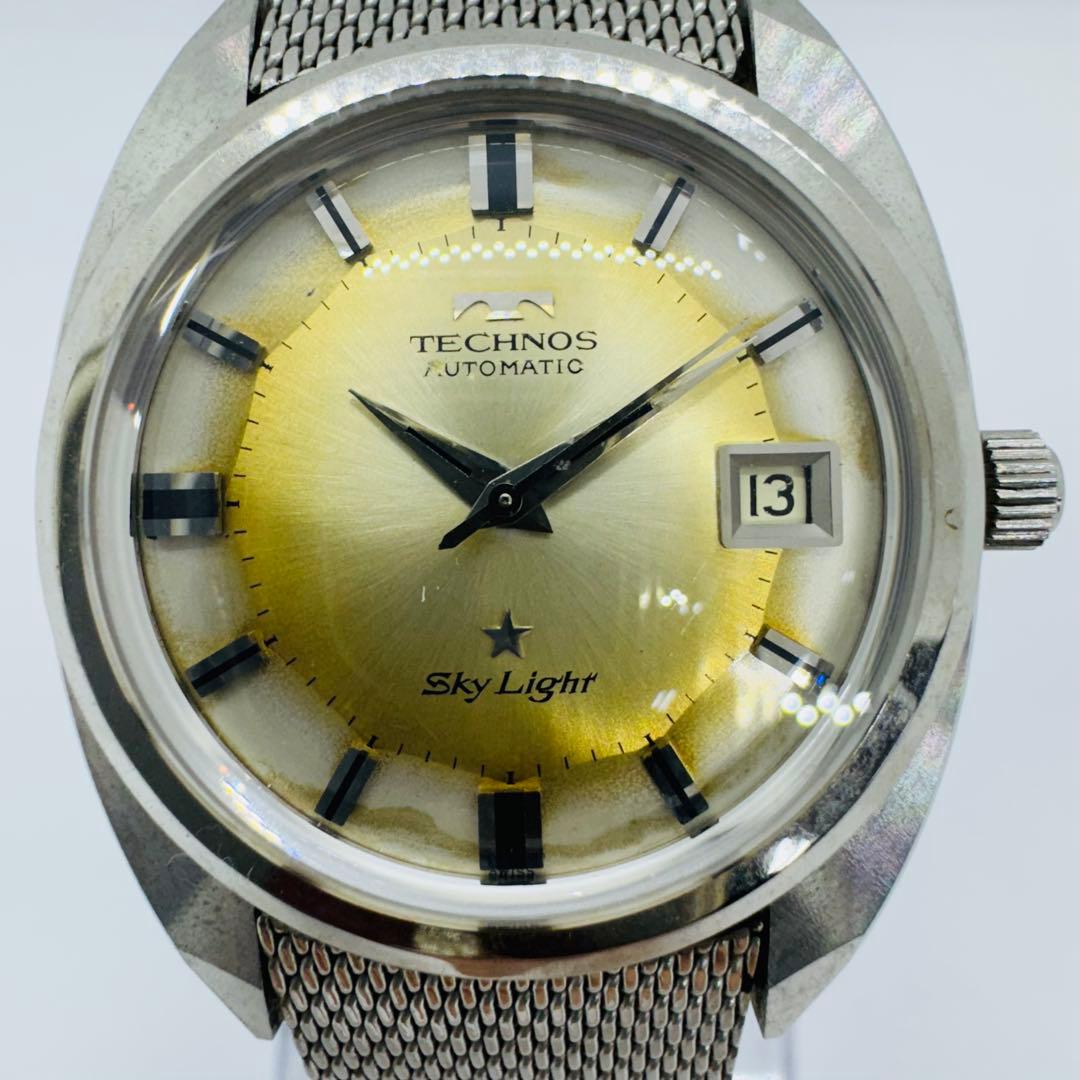 ✨TECHNOS✨テクノス✨SkyLady✨デイト✨AUTOMATIC✨腕時計✨ テクノス スカイレディ オートマティック 1970年代 Technos