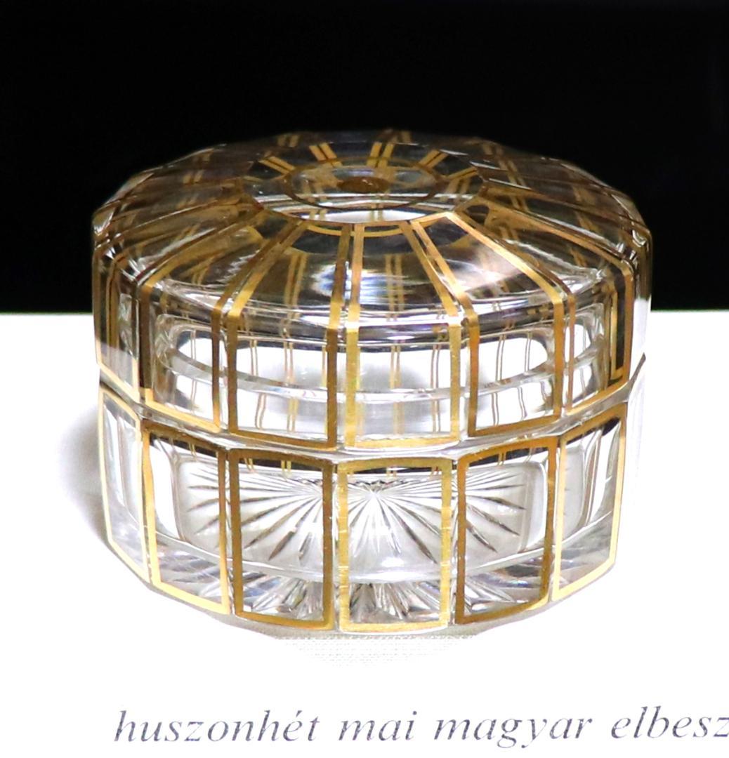 オールド・バカラ 究極の逸品 1910年頃 多面体切子24金彩装飾蓋物