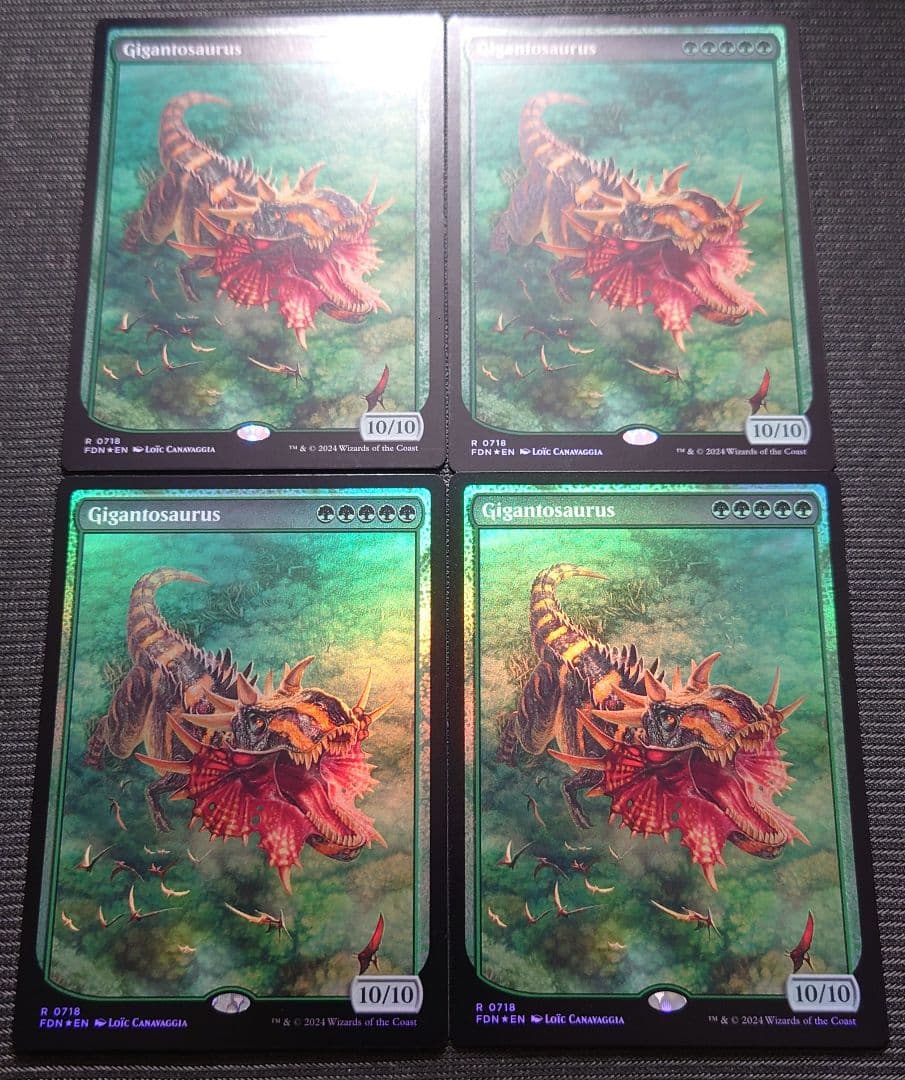 mtg テキストレス FOIL 4枚セット ギガントサウルス 英語版 fdn - メルカリ