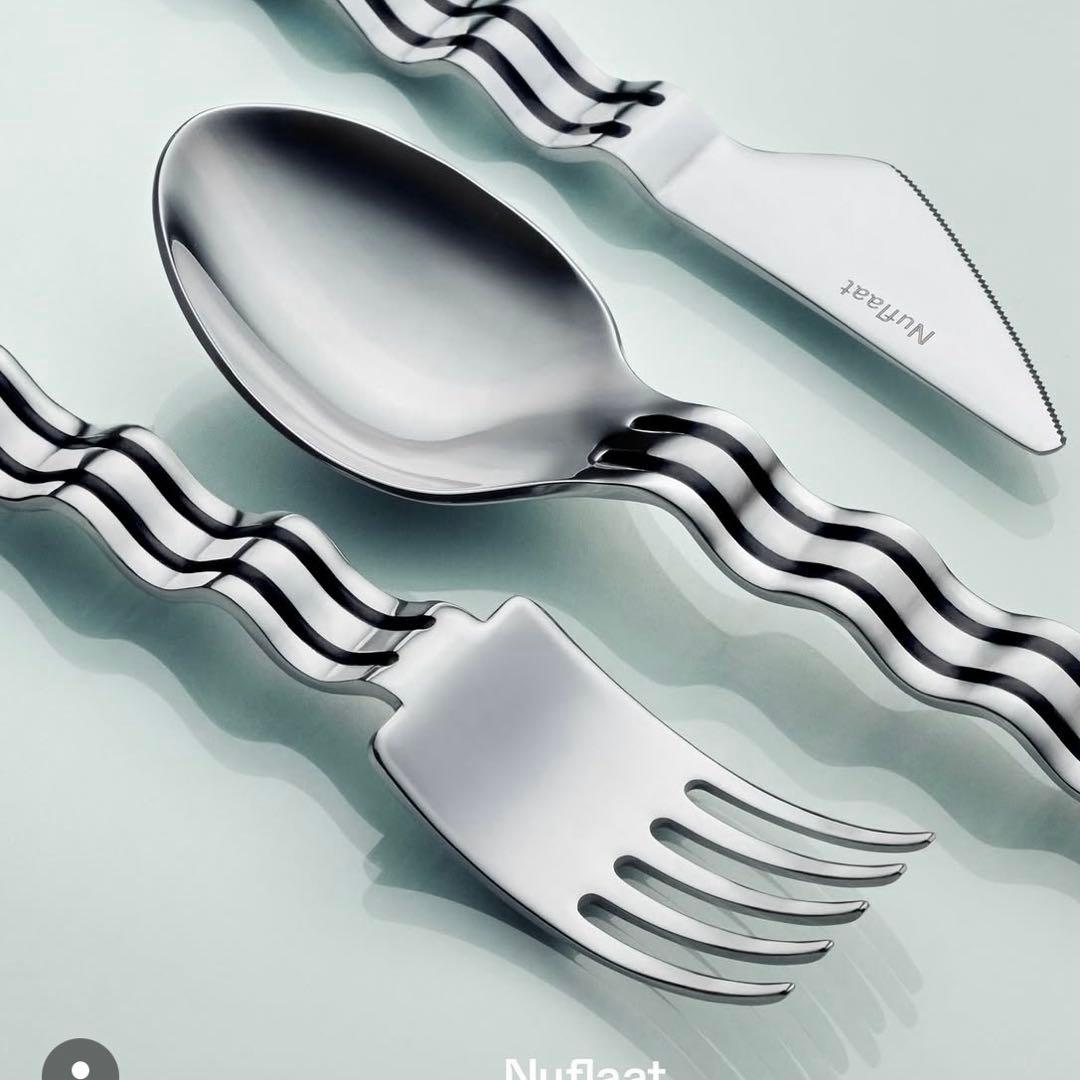 Nuflaat（ヌフラート）Wave Spoon & Fork Duo Set - メルカリ