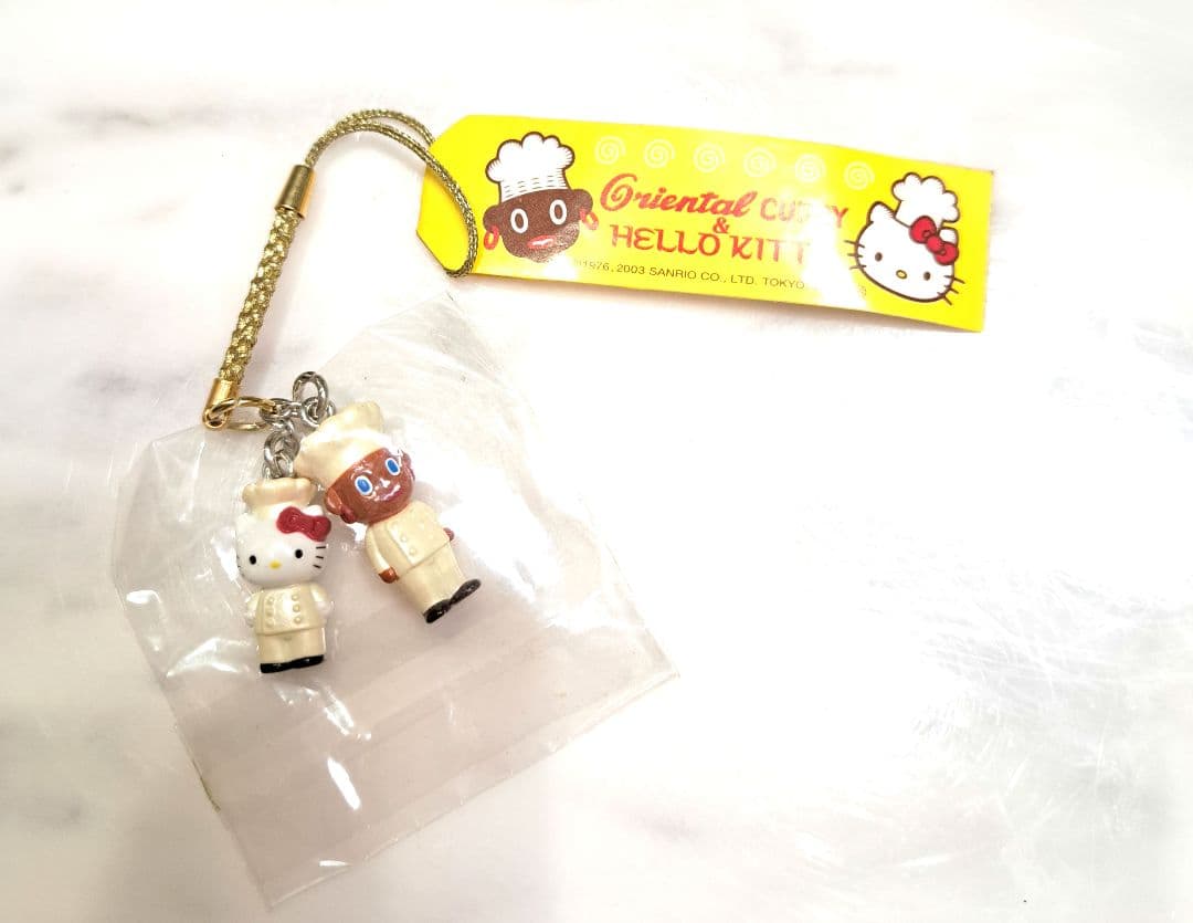 激レア オリエンタルカレー コラボ ハローキティ 根付け ストラップ 2003年