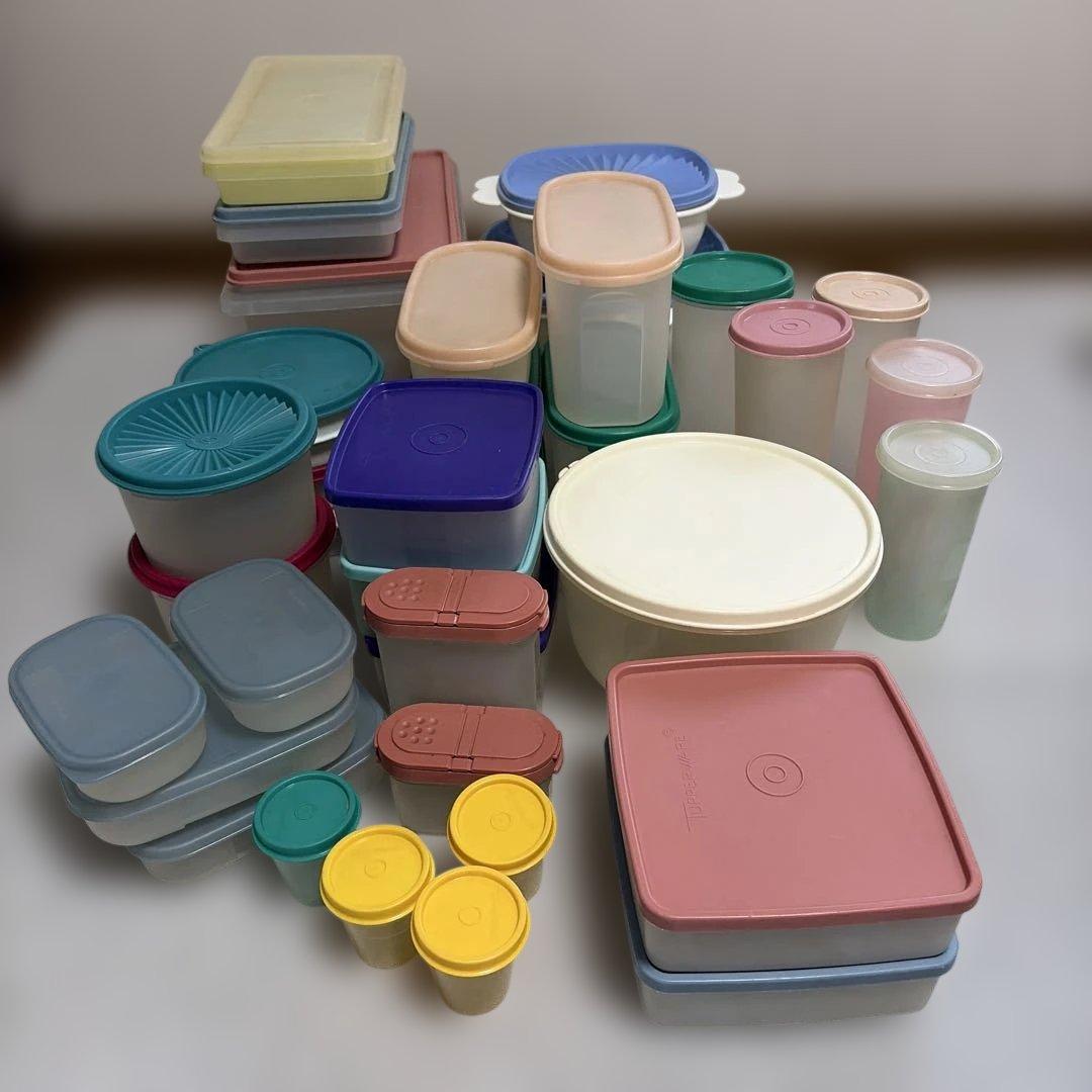 Tupperware　食品保存容器　まとめ売り　35点　昭和レトロ Tupperware 食品保存容器 まとめ売り 35点 昭和レトロ - メルカリ