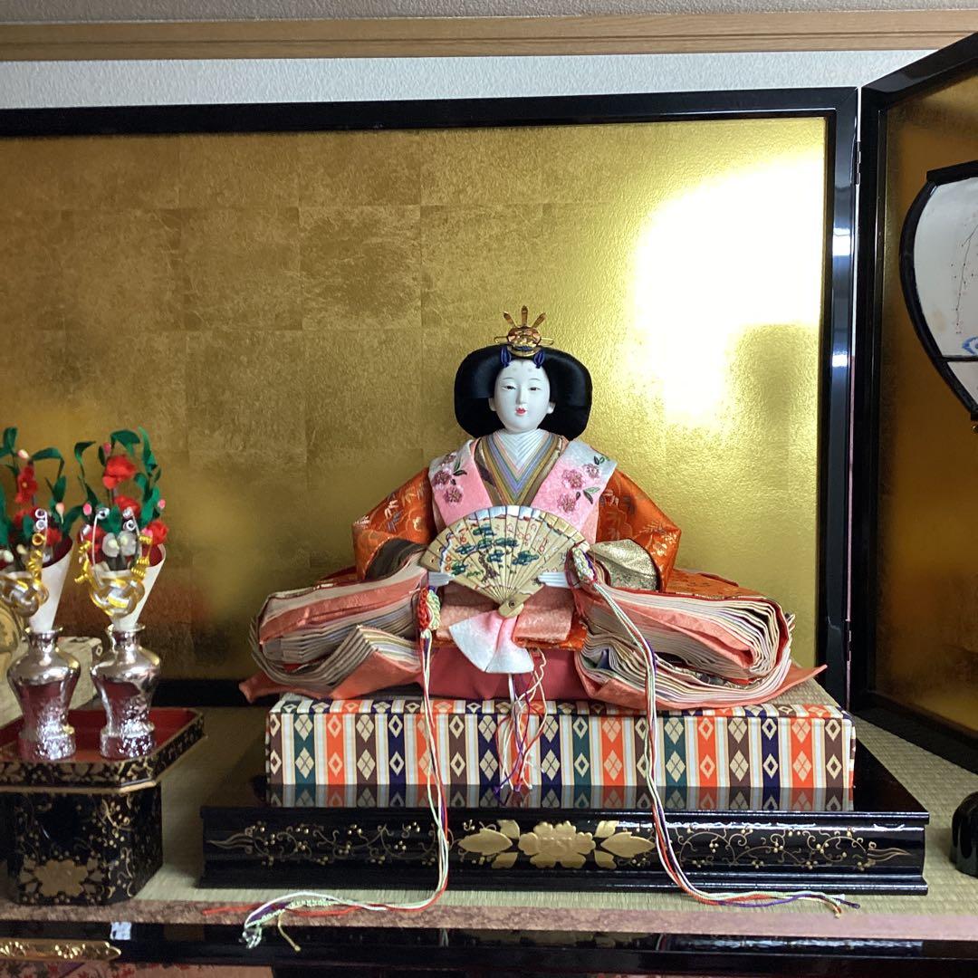 雛人形 七段飾り 西陣織高級金襴 難波 45号 熊倉基安作 中古品 - メルカリ