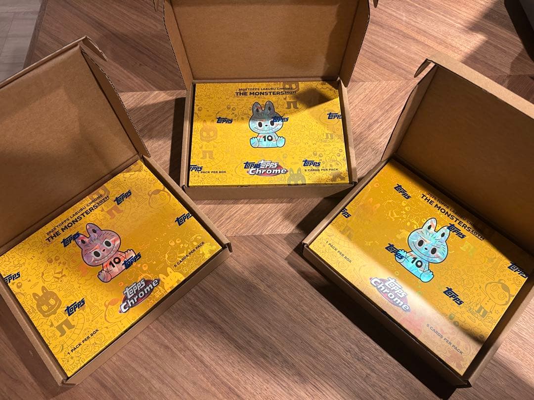 Topps Chrome Labubu ラブブ 3boxセット　新品未開封 2025 Topps Chrome Labubu 10th Anniversary Hobby Box