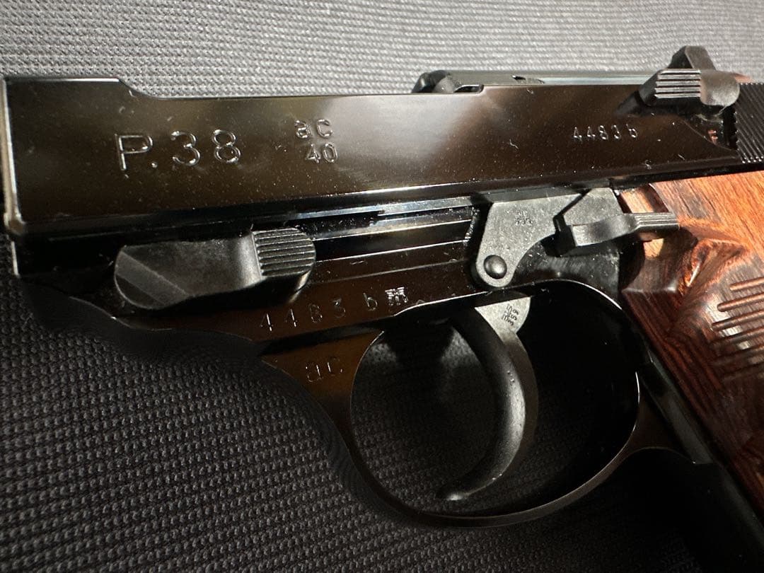 美品】マルゼン ワルサーP38 ac40 ブラックメタル PA木製グリップ