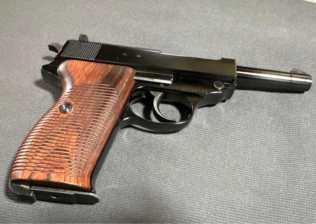 美品】マルゼン ワルサーP38 ac40 ブラックメタル PA木製グリップ