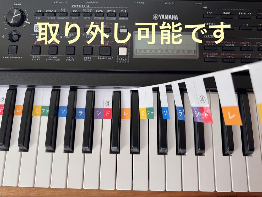 鍵盤ドレミカード（61鍵分）3枚組×10セット【まとめ買い500円お得