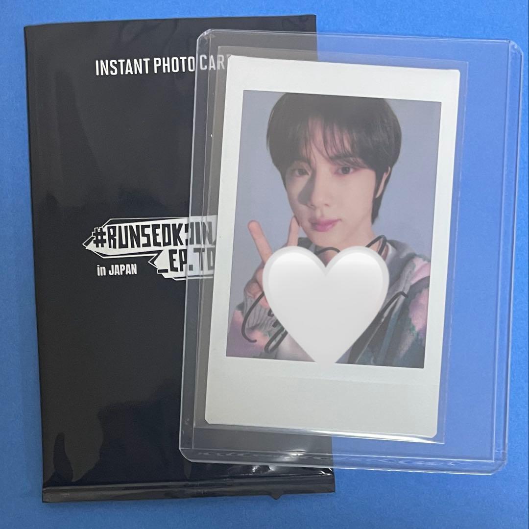 BTS ジン 直筆サイン入り インスタントフォト #RUNSEOKJIN.EP - メルカリ