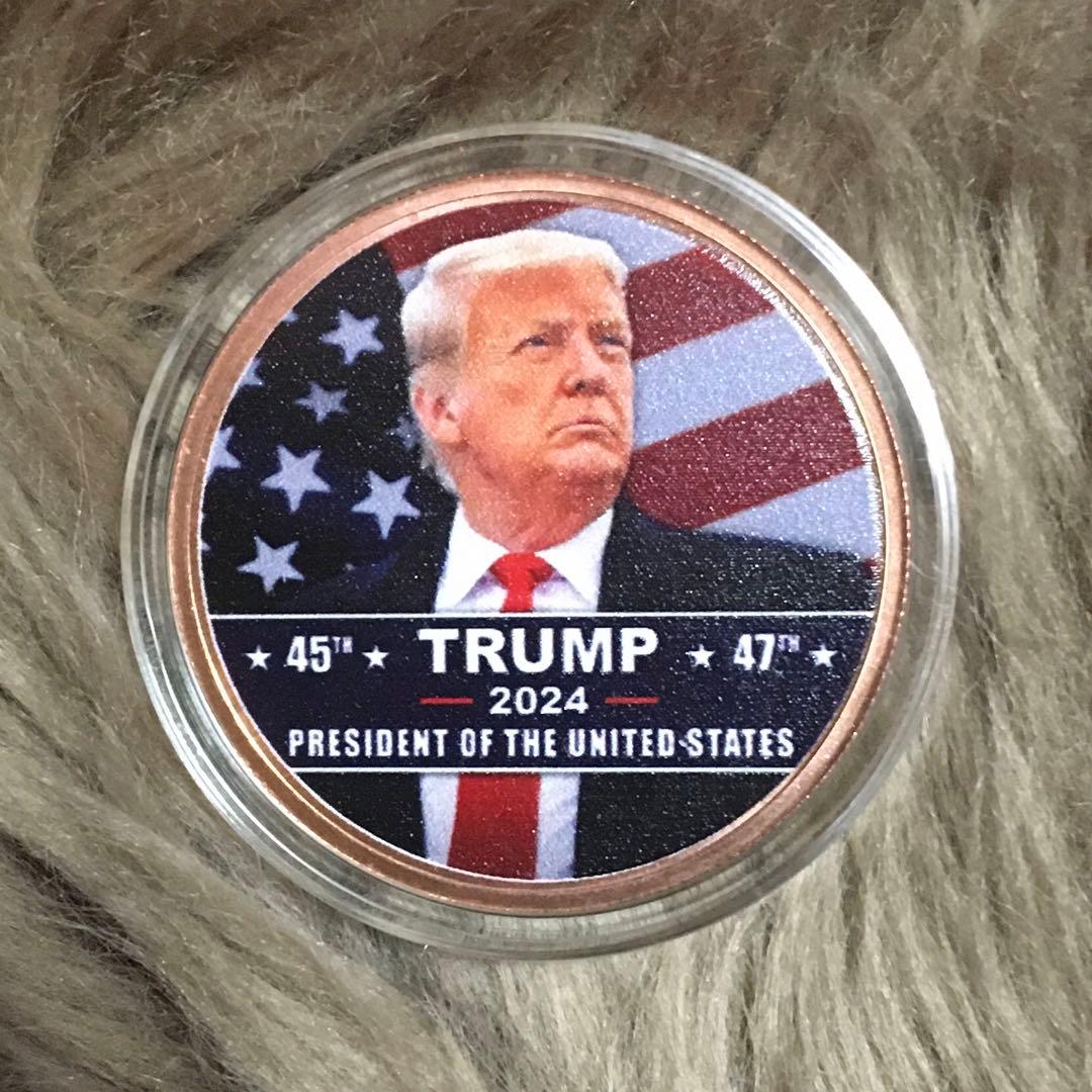 トランプ 第45代第47代大統領記念 1オンス カラー 銅メダル 限定