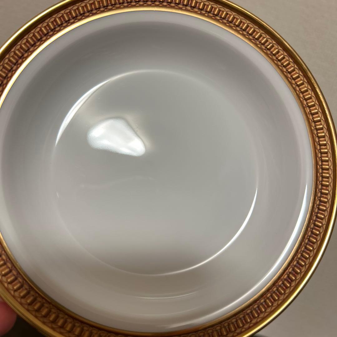 大倉陶園 クラウンエンボス デザートプレート フルーツボウル 金彩金蝕