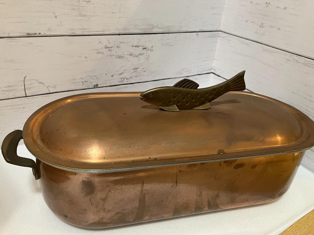 ま*め様 【レア・希少】銅鍋 　魚料理用　スイス製 普段使いに最も適した「究極の銅鍋」は、これだ！！（と思う（笑