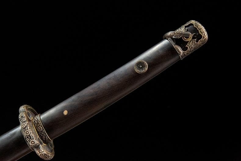 夜鶴黒檀太刀 日本刀 模造刀 居合刀 武士道 武蔵 鑑賞用 手鍛造