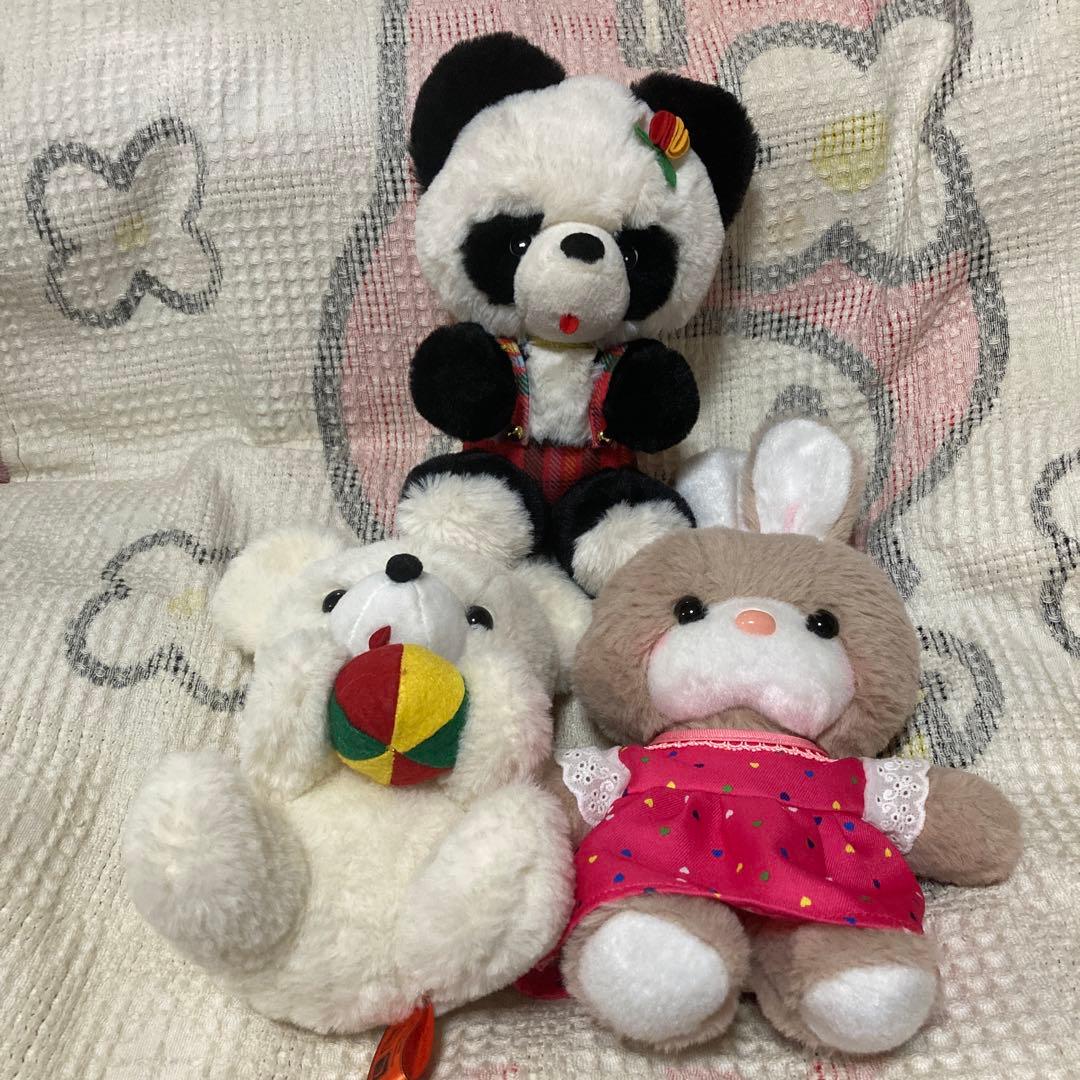 吉徳 レトロぬいぐるみこれくしょん パンダ＆クマ＆ウサギ ぬいぐるみ