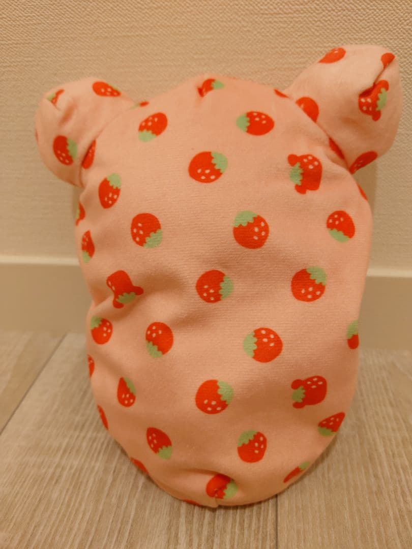 コリラックマじつはきぐるみなんですよ いちご柄 ぬいぐるみ L号