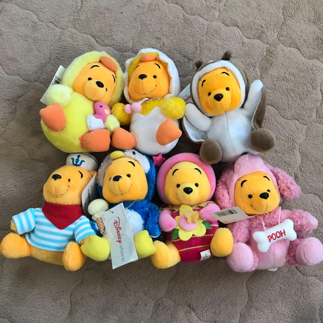 プーさん　ディズニーストア　ぬいぐるみ　まとめ売り　着ぐるみ くまのプーさん - 美品 プーさん ぬいぐるみ まとめ売り セット