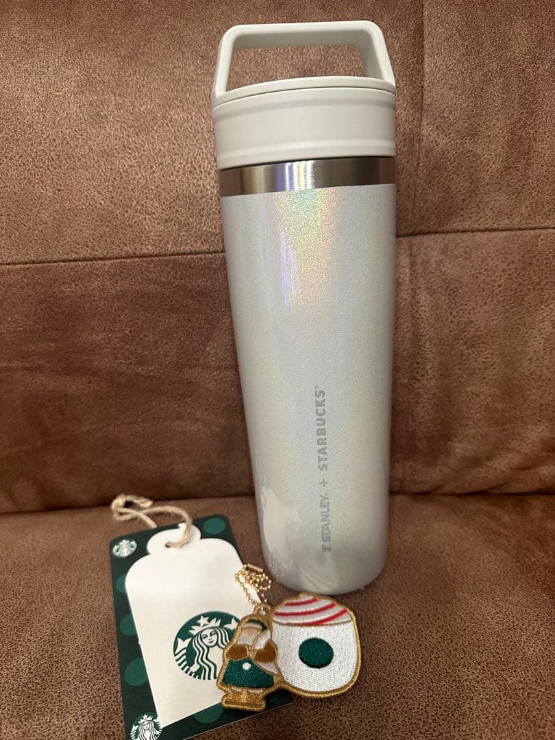 Starbucks スタバ ステンレスボトルSTANLEYパールホワイト591m - メルカリ