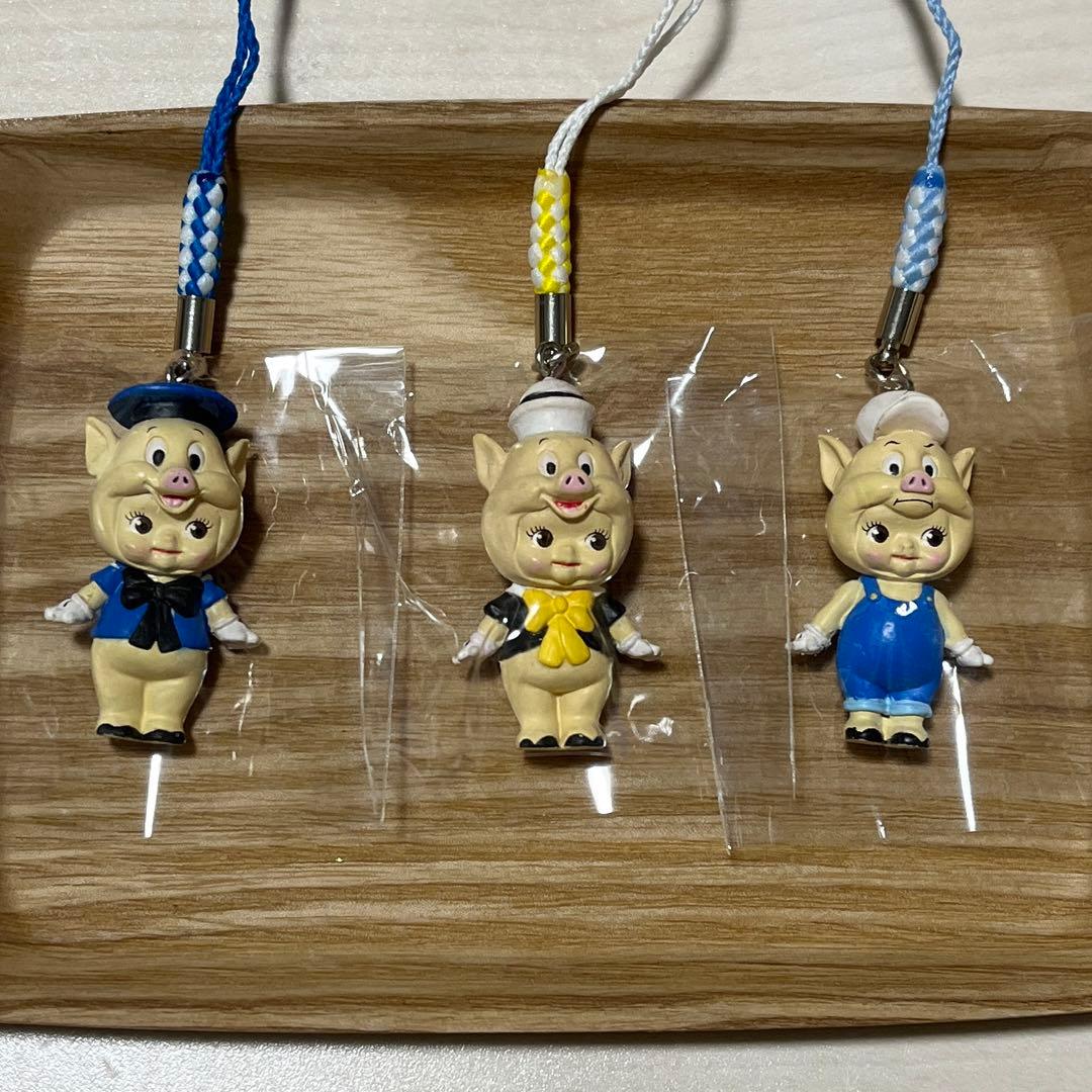 ディズニー キュージョン 3匹の子ぶた 根付けストラップ キューピー