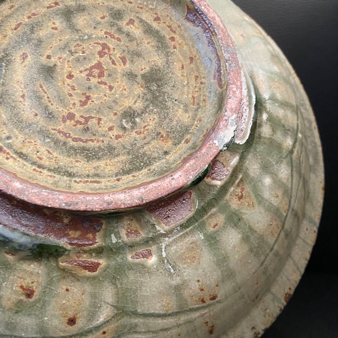 坂口健 白化粧掻落鉢 盛鉢 大皿 25cm 皿 器 作家もの 作陶