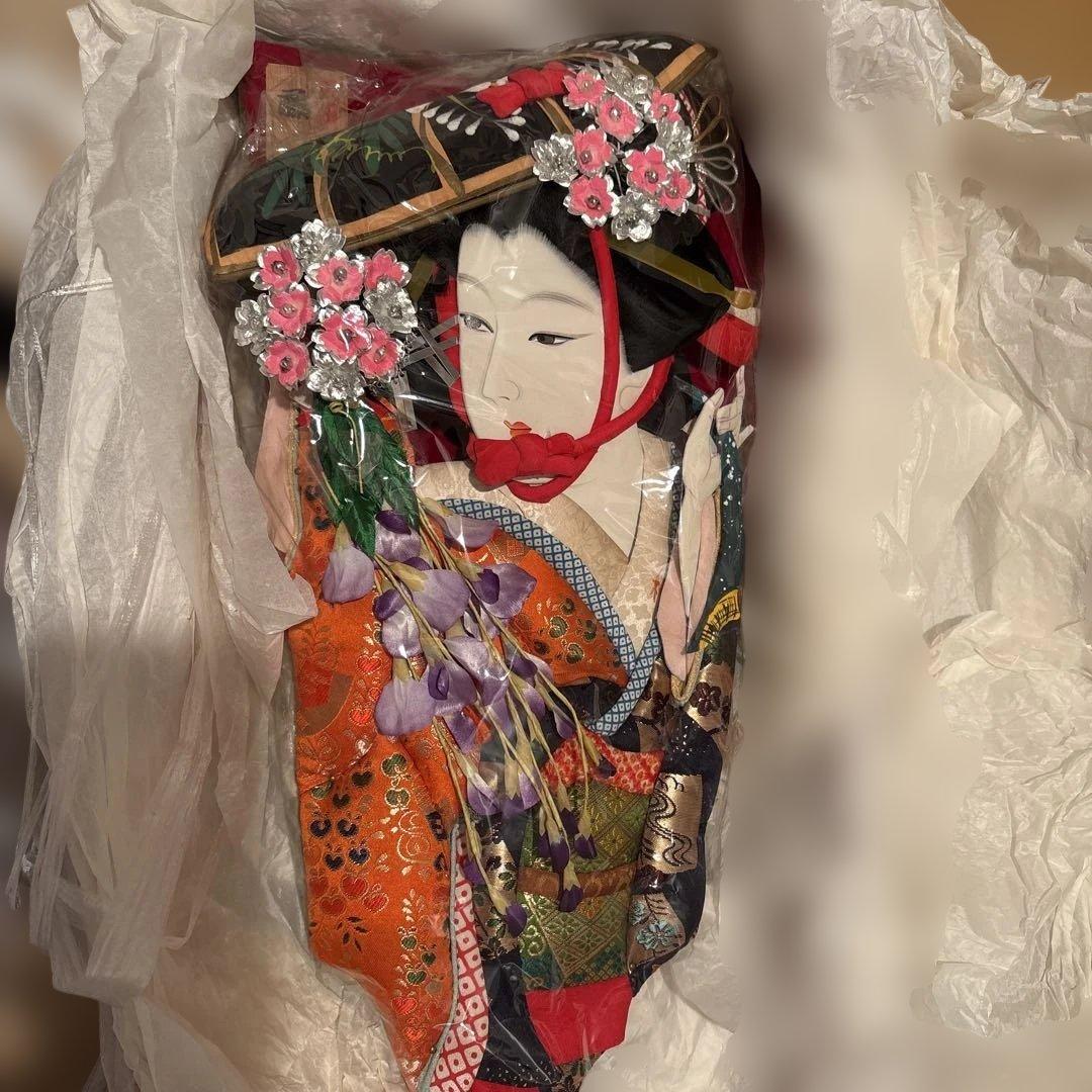 正絹金繭 押絵羽子板 藤娘 レトロ - メルカリ