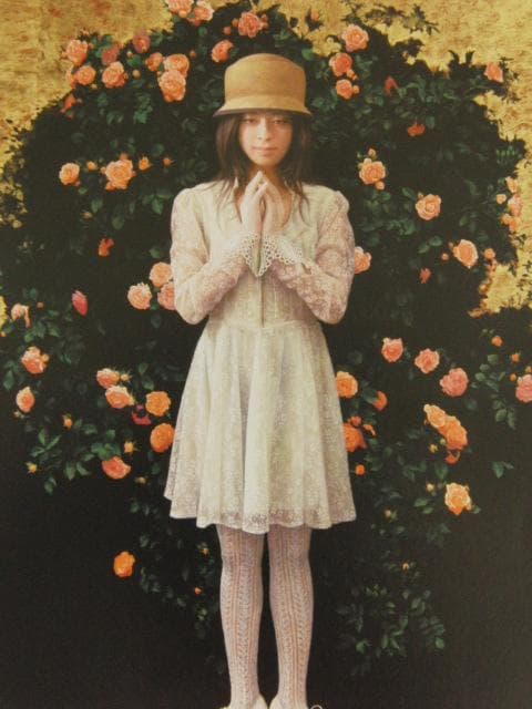 平澤篤、【rosa・rosa/rosso】、希少な額装用画集画、新品額 額装付
