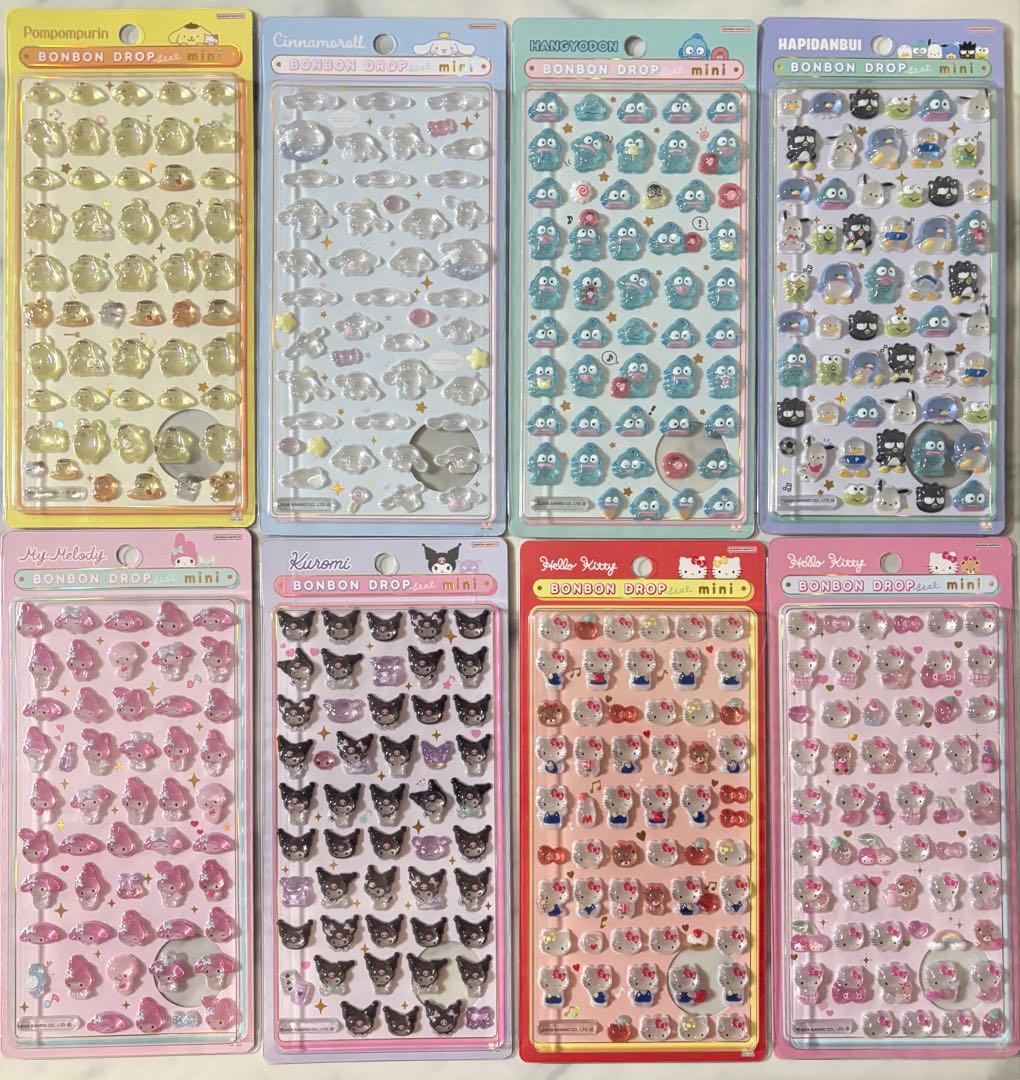 正規品 ボンボンドロップシール サンリオミニ 8種 コンプ - メルカリ