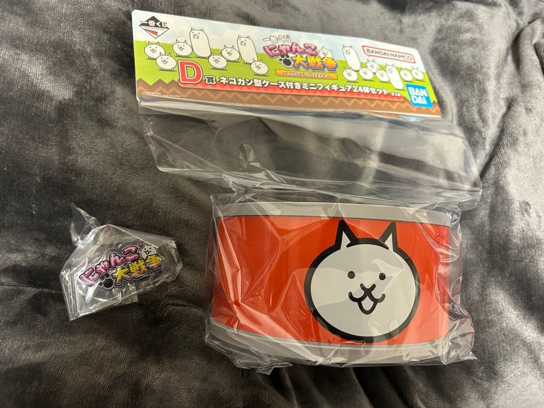 にゃんこ大戦争D賞 ネコカン型ケース付きミニフィギュア24体セット+
