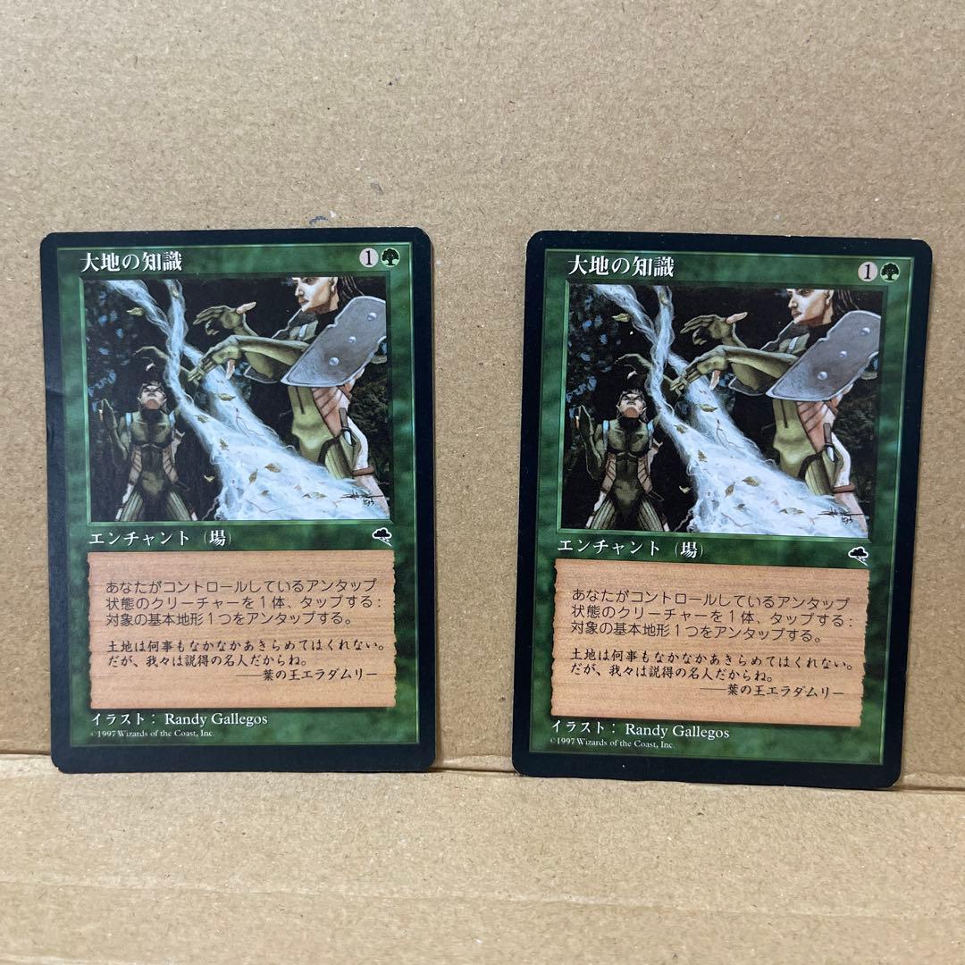 マジックザギャザリング　大地の知識(日本語) ２枚セット Amazon.co.jp: マジックザギャザリング MTG 緑 日本語版 大地の知識