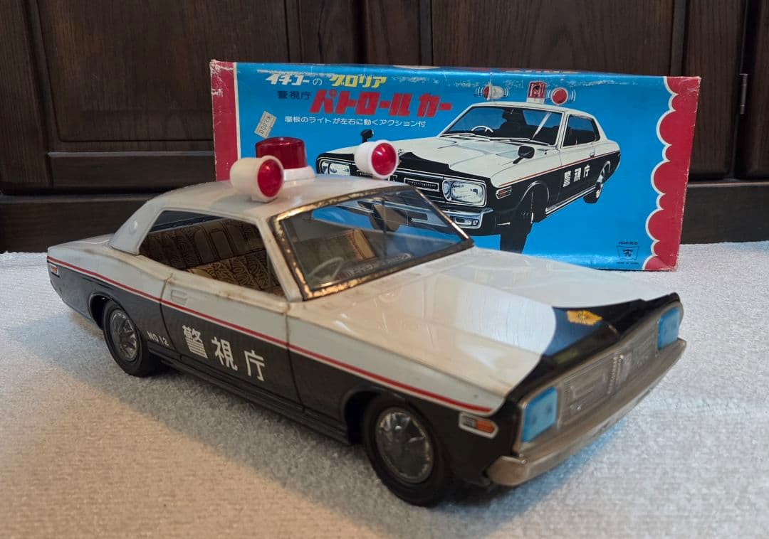年代物】【箱付】イチコー グロリア パトロールカー ブリキ - メルカリ