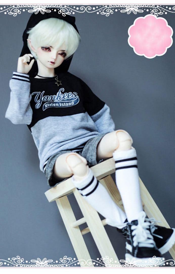 BJD 1/4 ドール本体 Woosoo elf ハンドメイド Fairyline WooSoo Vampire Elf Full Package, Natural Skin, Red