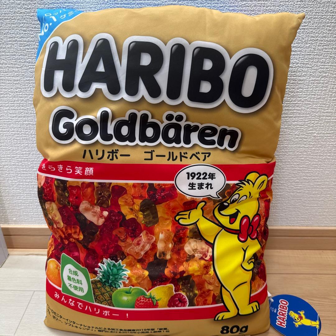 HARIBO ゴールドベア クッション タグ付き - メルカリ