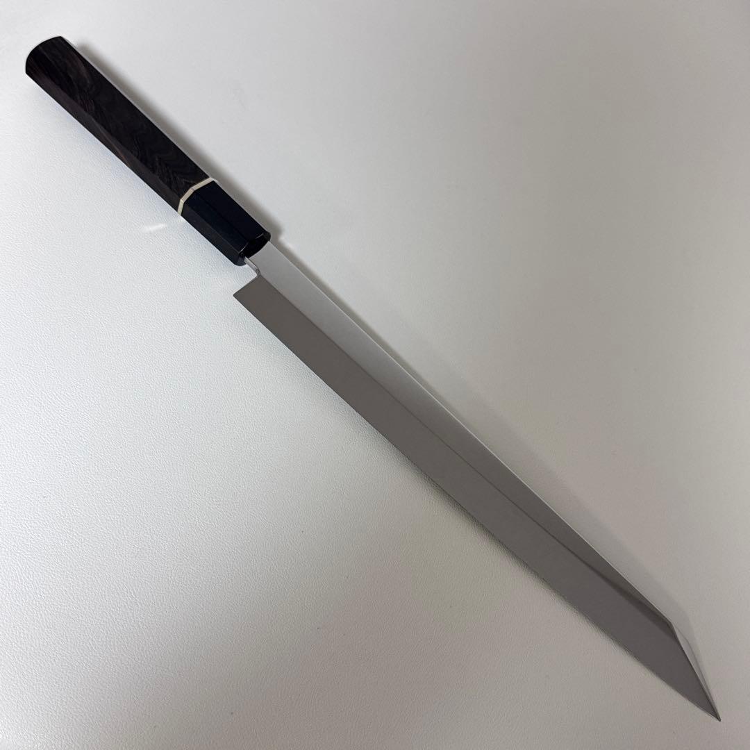 270mm 切付柳刃包丁 本牛角黒檀八角柄 刺身包丁 全鋼 和包丁 - メルカリ