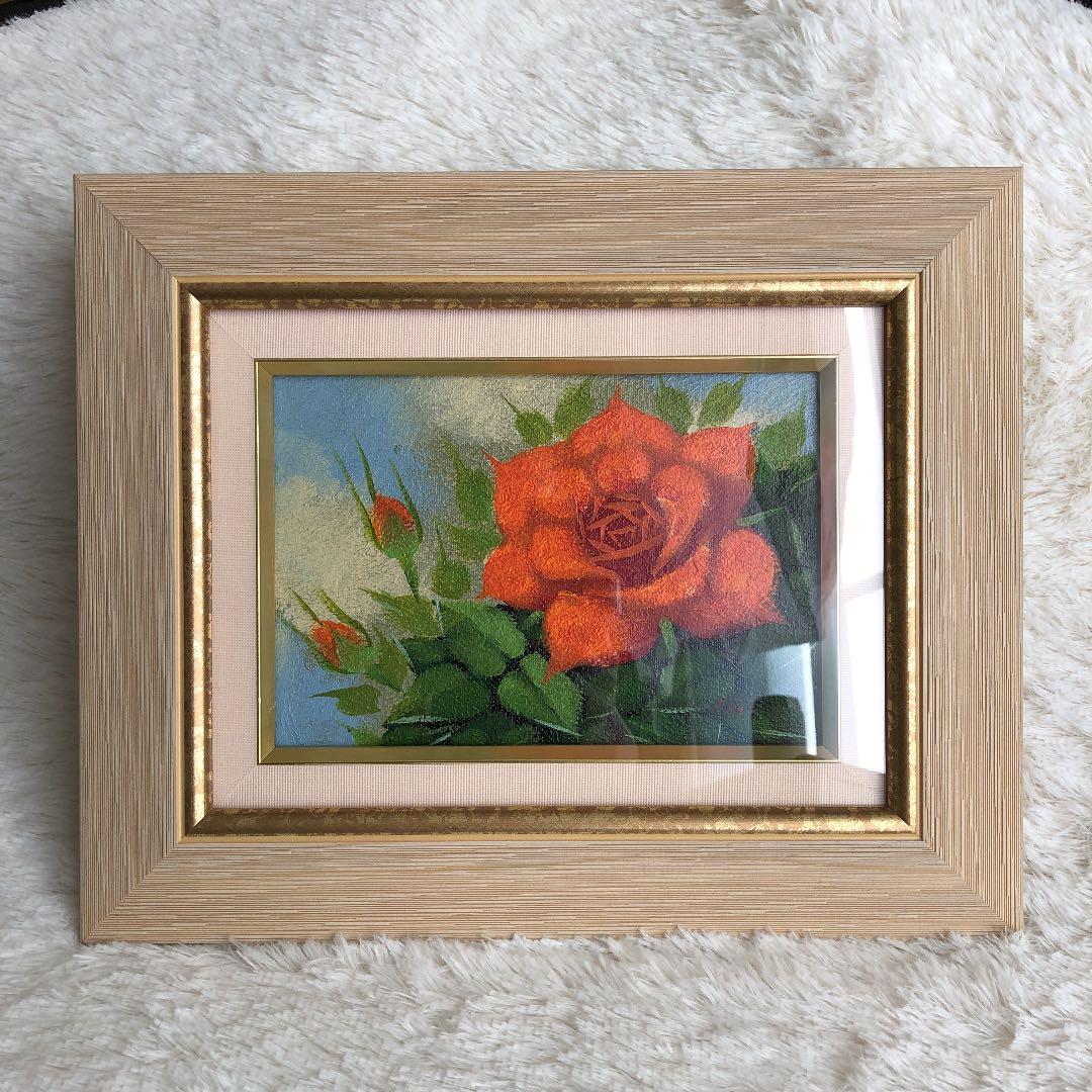 杉浦ミカ 油絵 油彩 絵画 薔薇 バラの絵 花の絵 - メルカリ