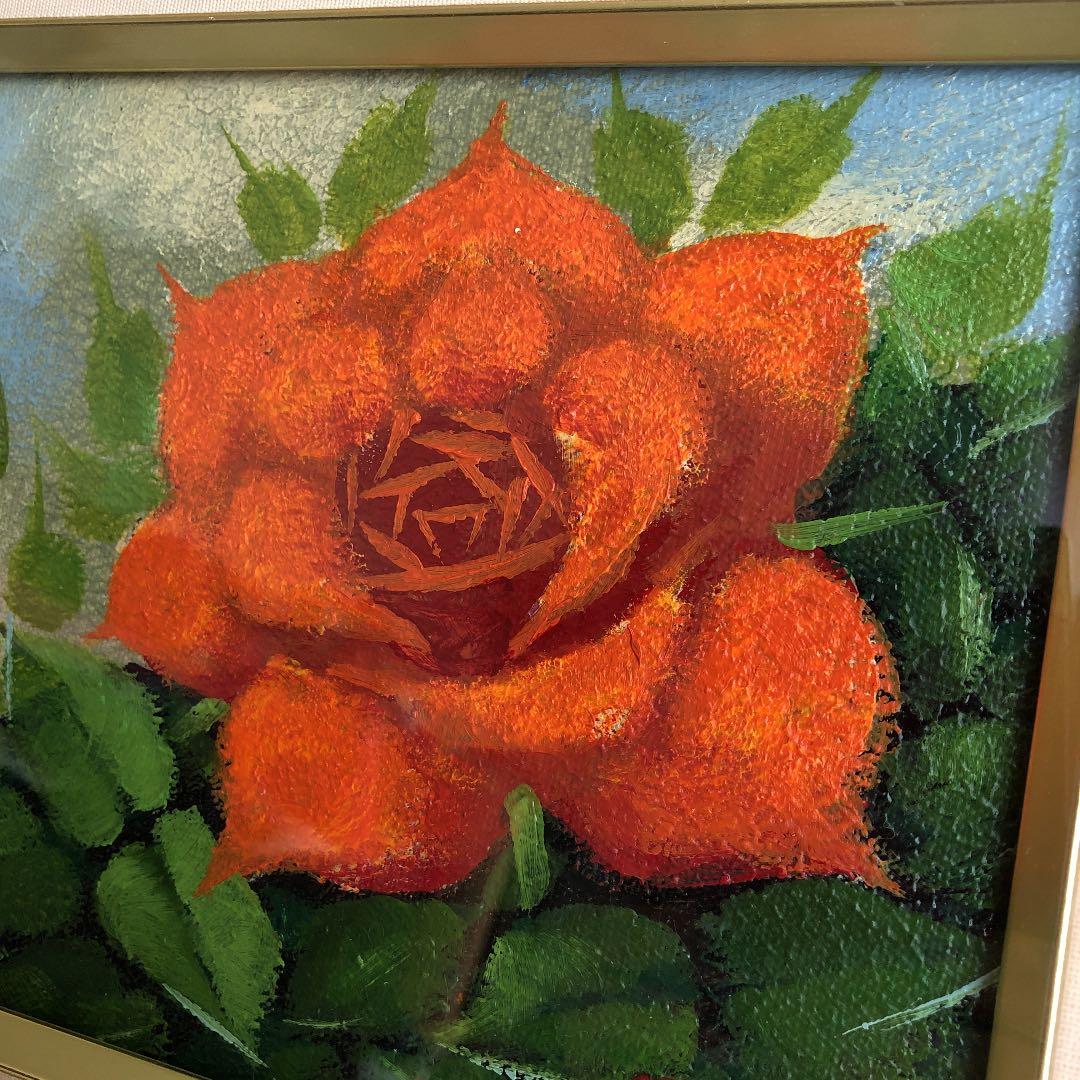 杉浦ミカ 油絵 油彩 絵画 薔薇 バラの絵 花の絵 - メルカリ