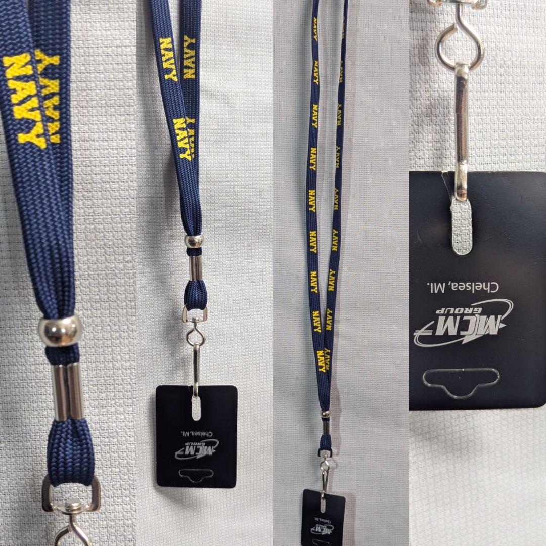 美品】US NAVY ネイビー ネックストラップ IDカードホルダー MCM製