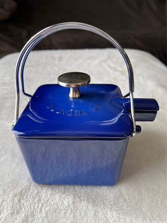staub ストウブ スクエアティーポット ブルー - メルカリ