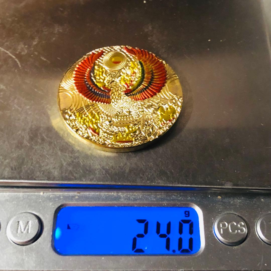 Z912 中国 八卦 鳳凰 神獸 記念金貨 大型金貨 カプセル付き
