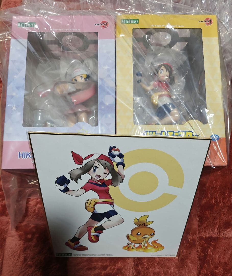 コトブキヤ ハルカ with アチャモ　ヒカリ with ポッチャマ　特典色紙 ARTFX J ヒカリ with ポッチャマ｜ポケモンセンター・コトブキヤ