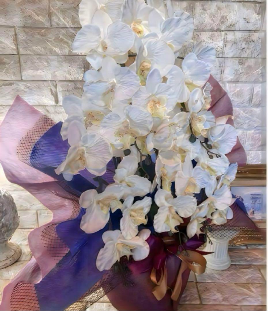 光触媒 人工観葉植物 ウォールグリーン フェイクグリーン 胡蝶蘭754545