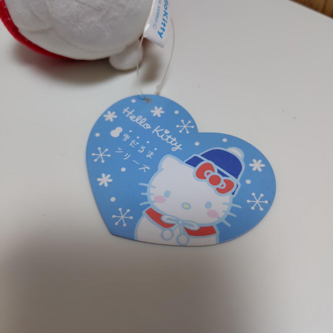 サンリオ ハローキティ 雪だるま むにゅぐるみ マスコットキーホルダー
