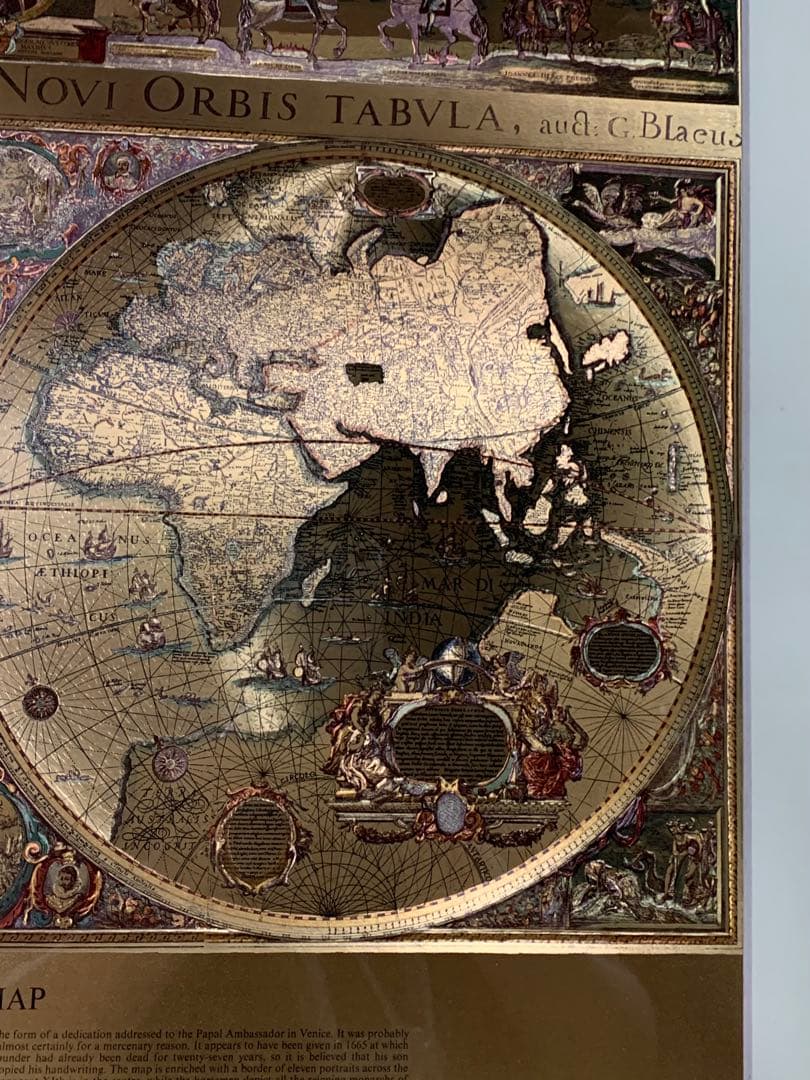 新品・未使用】DUFEX 英国製 エッチングアート ヴィンテージ 地図