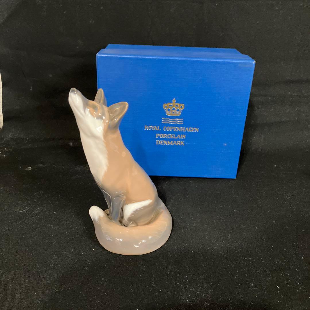 置物　ロイヤルコペンハーゲン　きつね　共箱付き ROYAL COPENHAGEN (ロイヤル・コペンハーゲン) フィギュリン キツネ
