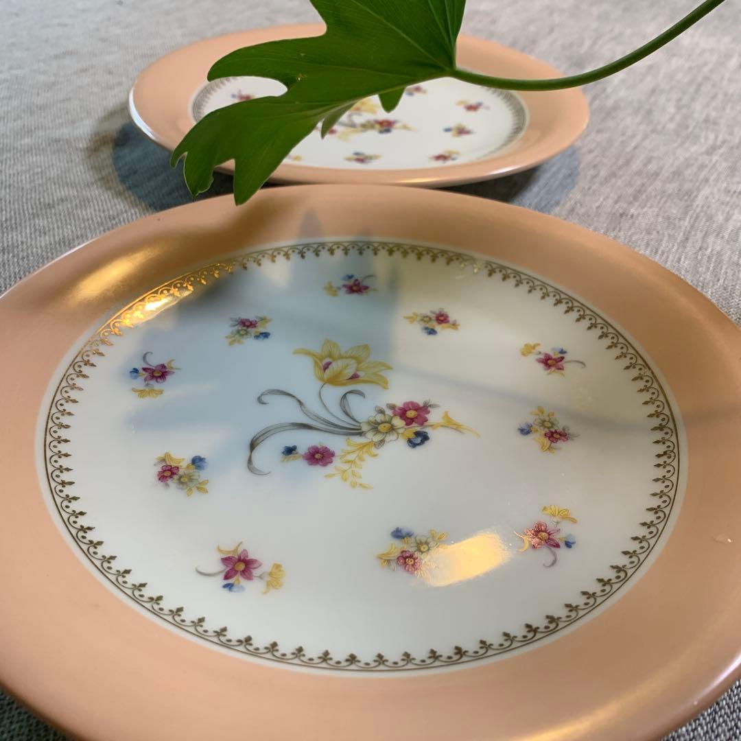 Limoges リモージュ ピンクリム 花 金彩 美品 UNIQU印 1929〜 - メルカリ